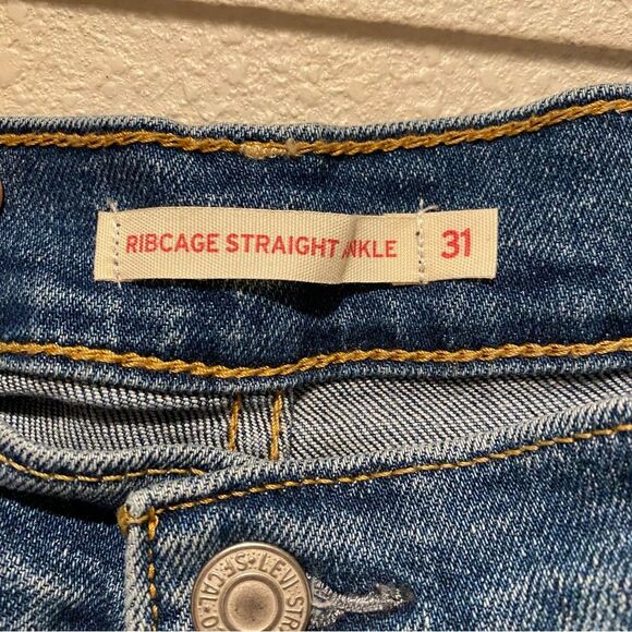 Levi’s Jeans Ribcage Straight Ankle Size 31 blue‎ casual - Picture 3 of 10